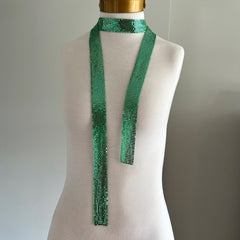 Collar bufanda malla metalica verde