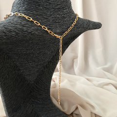 Collar eslabones slim enchapado en oro 18K