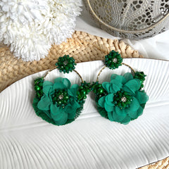 Aretes Rose verde