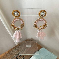 Aretes Vera rosa dorado