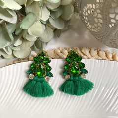 Aretes Lua verde