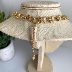 Collar eslabón chic dorado bañado en 18k