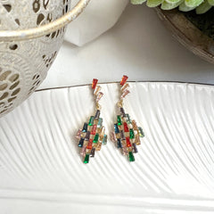 Aretes circonia raibow pastel rombo