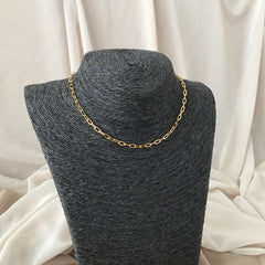 Collar eslabones slim enchapado en oro 18K