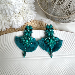 Aretes Arianne verde turqueza