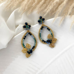 Aretes Adeline azul cobalto