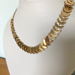 Collar leafs dorado de hojitas bañado en 18k