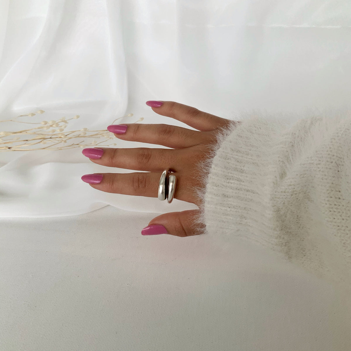 Anillo envolvente en plata 925