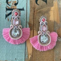 Aretes Tumi rosa