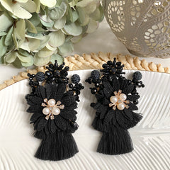 Aretes Fiorella negro