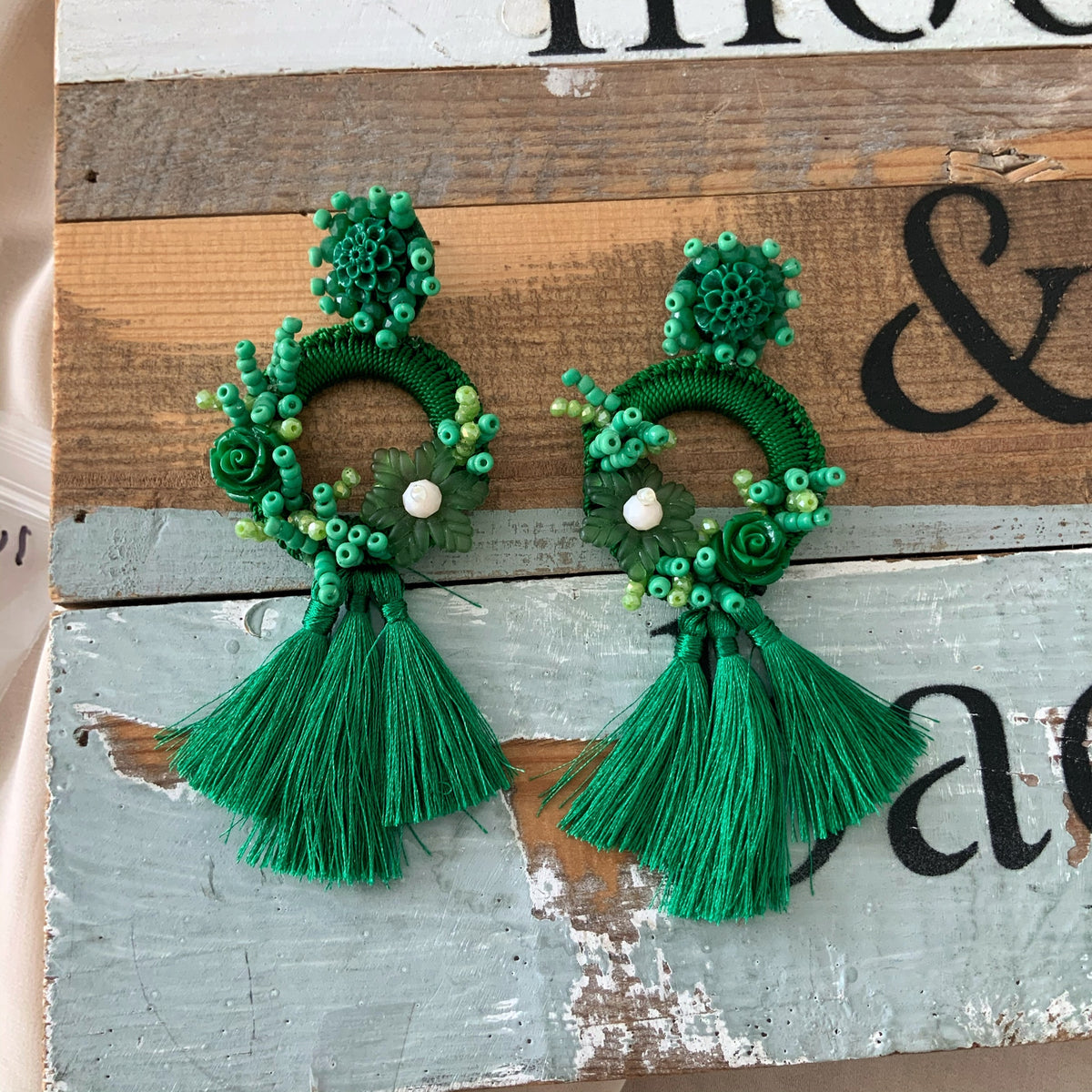 Aretes Vera verde