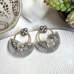 Aretes Almudena plateado, plata