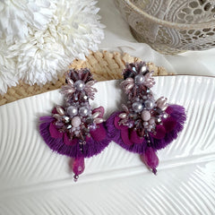 Aretes Arianne morado lila