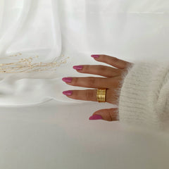 Anillo líneas ajustable en plata 925 bañado en oro 18k