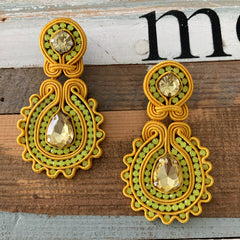 Aretes Vania amarillo verde