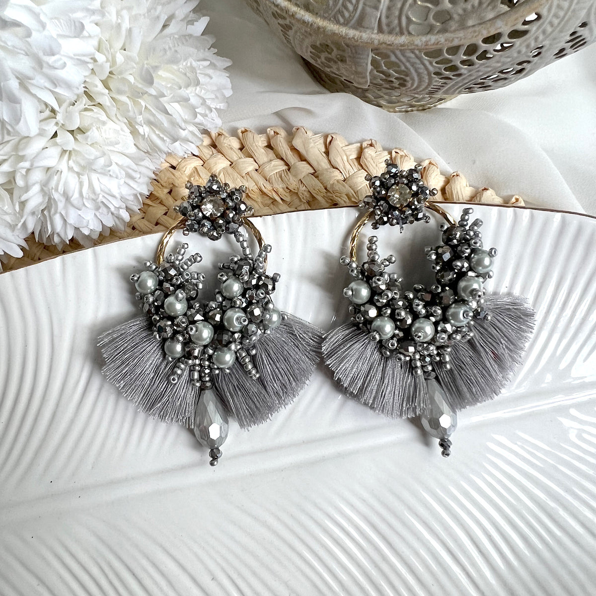 Aretes Leonor plateado