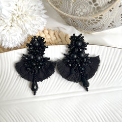 Aretes Arianne negro