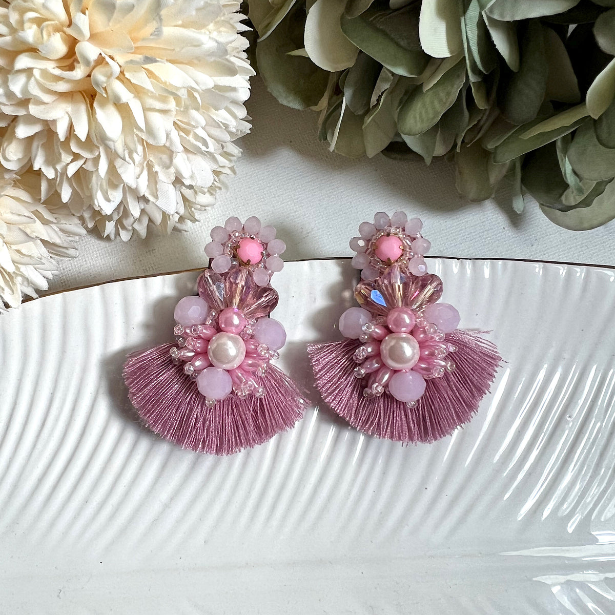 Aretes Frida palo rosa