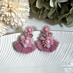 Aretes Frida palo rosa