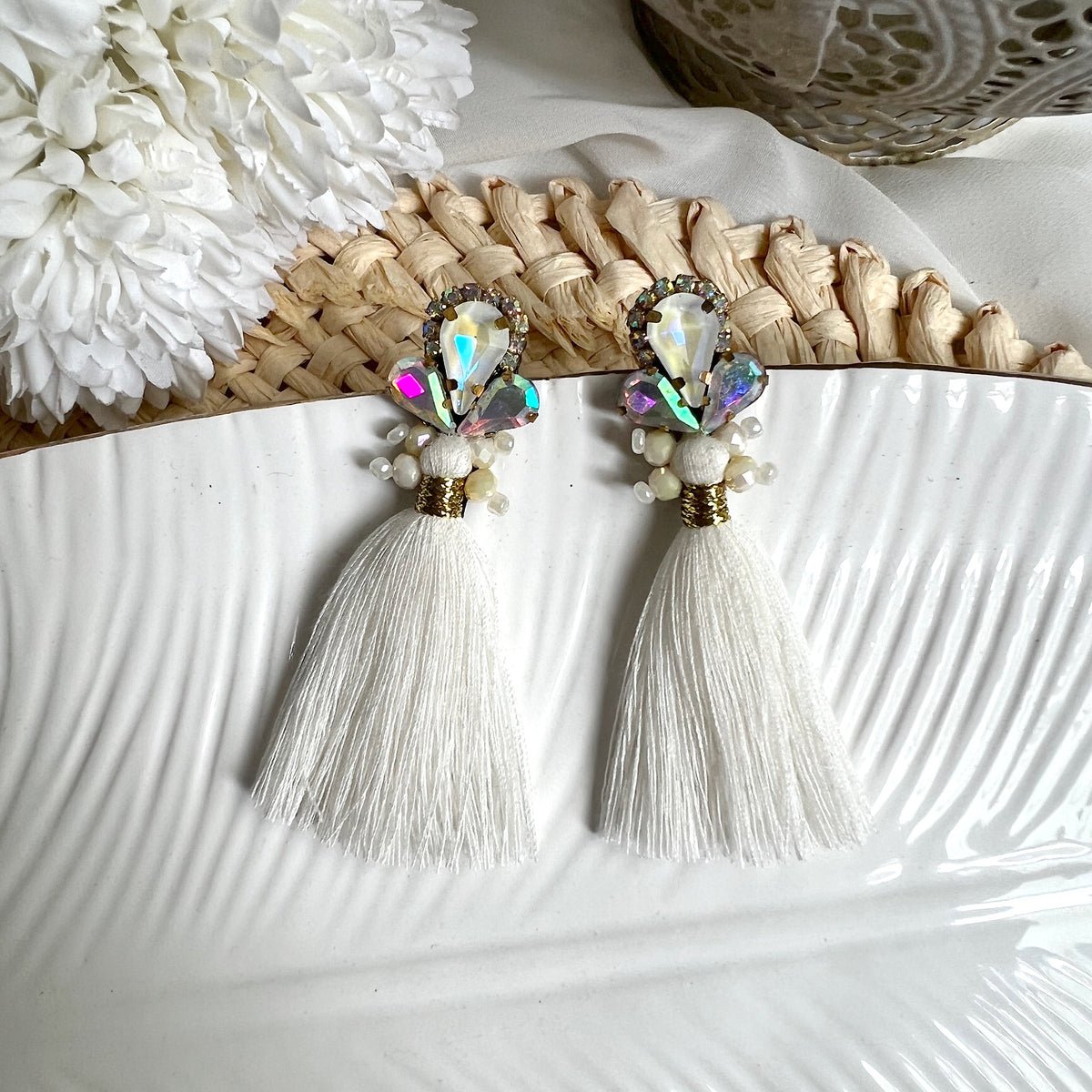 Aretes Sophie blanco hueso ivory