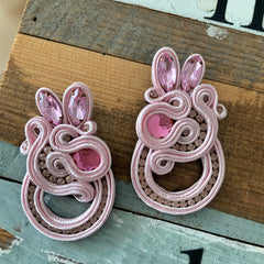 Aretes Alicia rosa