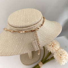 Collar snake ondeado dorado