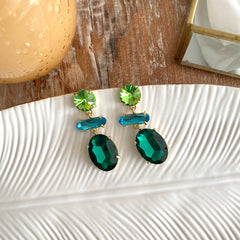 Aretes Silvi verde circonia