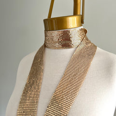 Collar bufanda malla metalica dorado