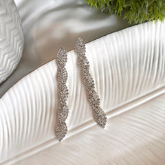 Aretes twisted circonia clear