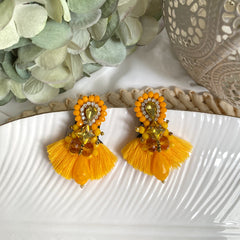 Aretes Gigi amarillo mostaza
