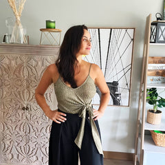 Body lazo dorado talla standard