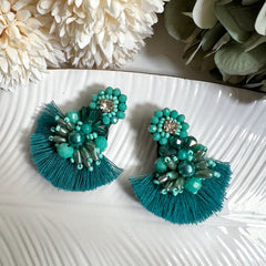 Aretes Frida verde turqueza