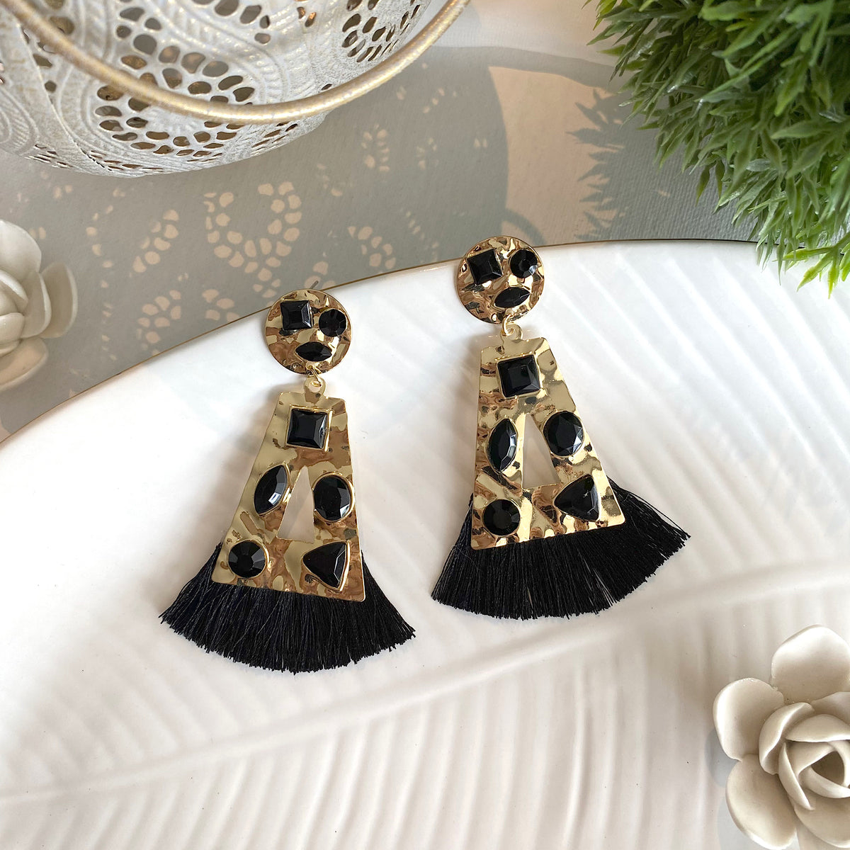 Aretes Martina negro