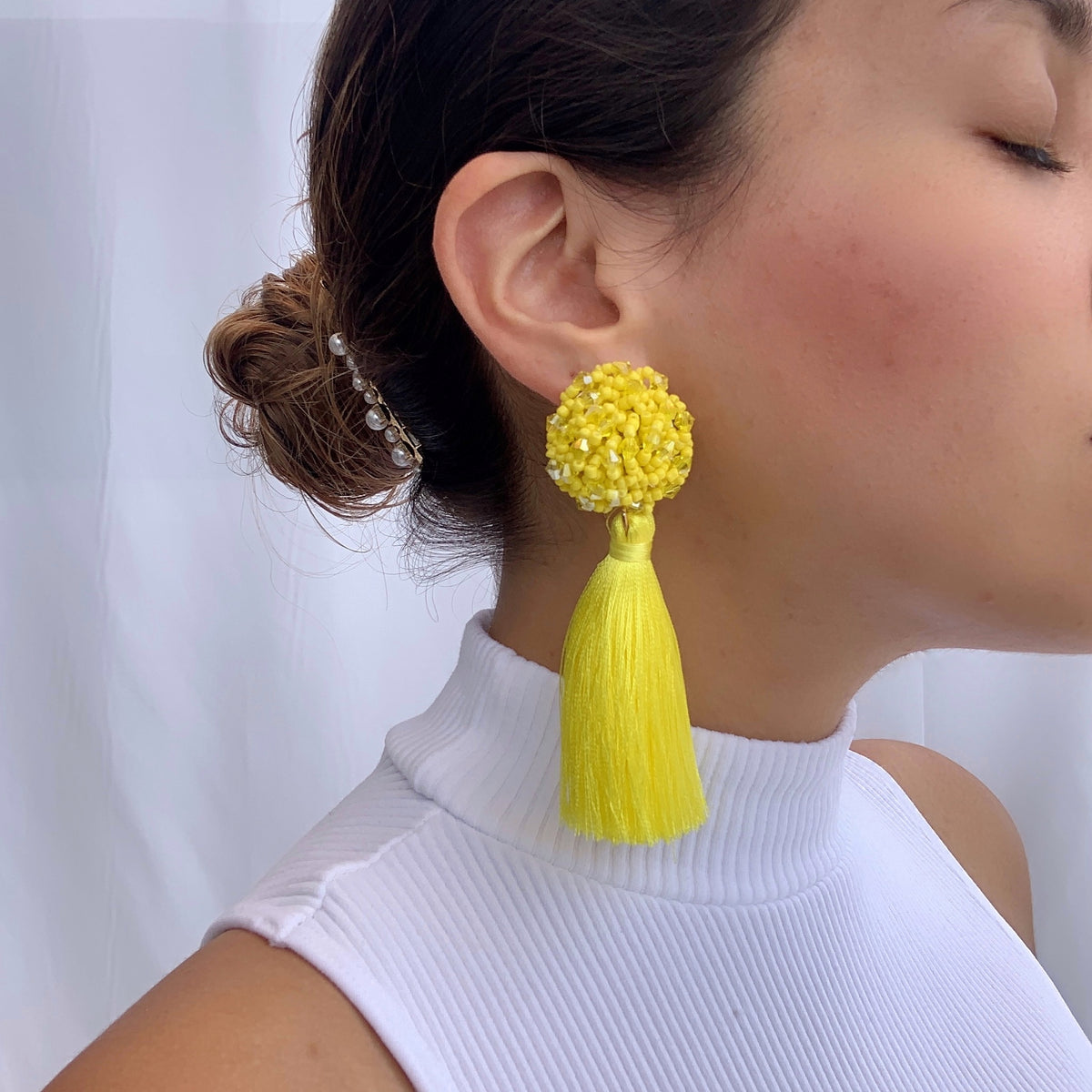 Aretes Cecilia amarillo