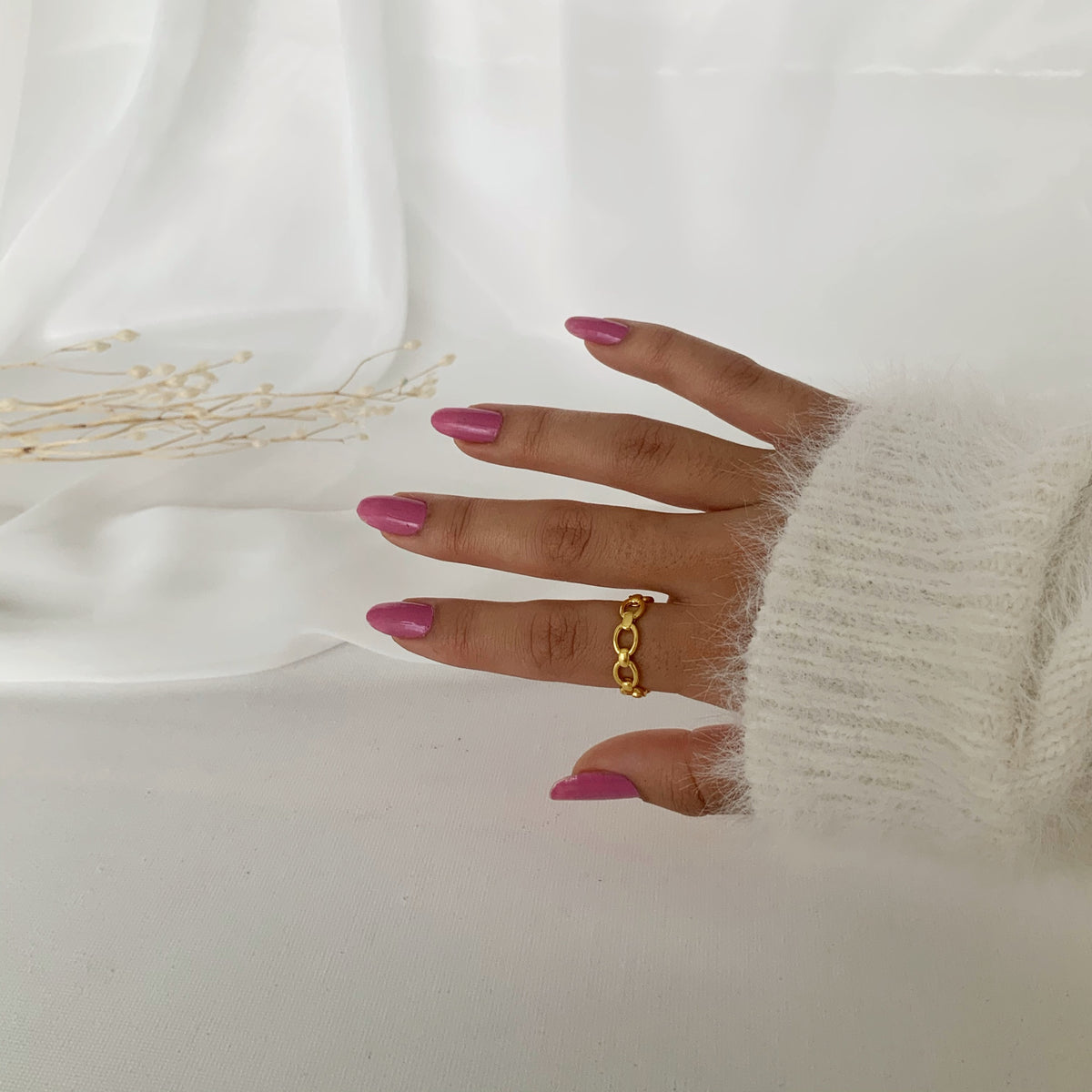 Anillo entrelazado slim ajustable en plata 925 bañado en oro 18k