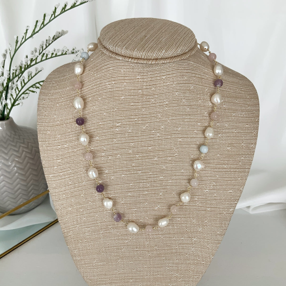 Collar pastel pearls