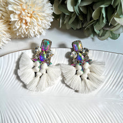 Aretes Janice blanco ivory