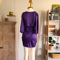 Vestido ajustable Juliette morado berenjena talla única/ standard