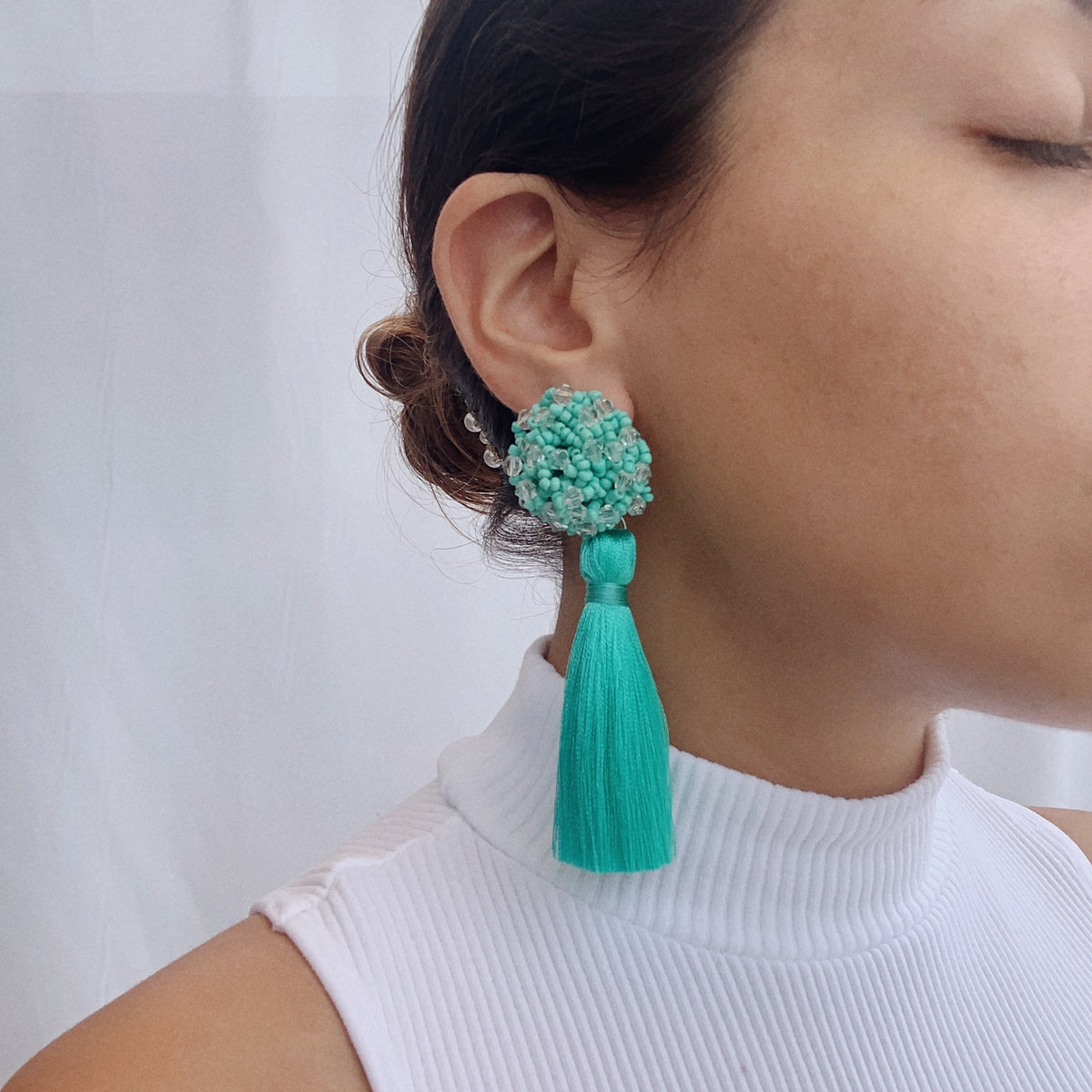 Aretes Cecilia verde agua