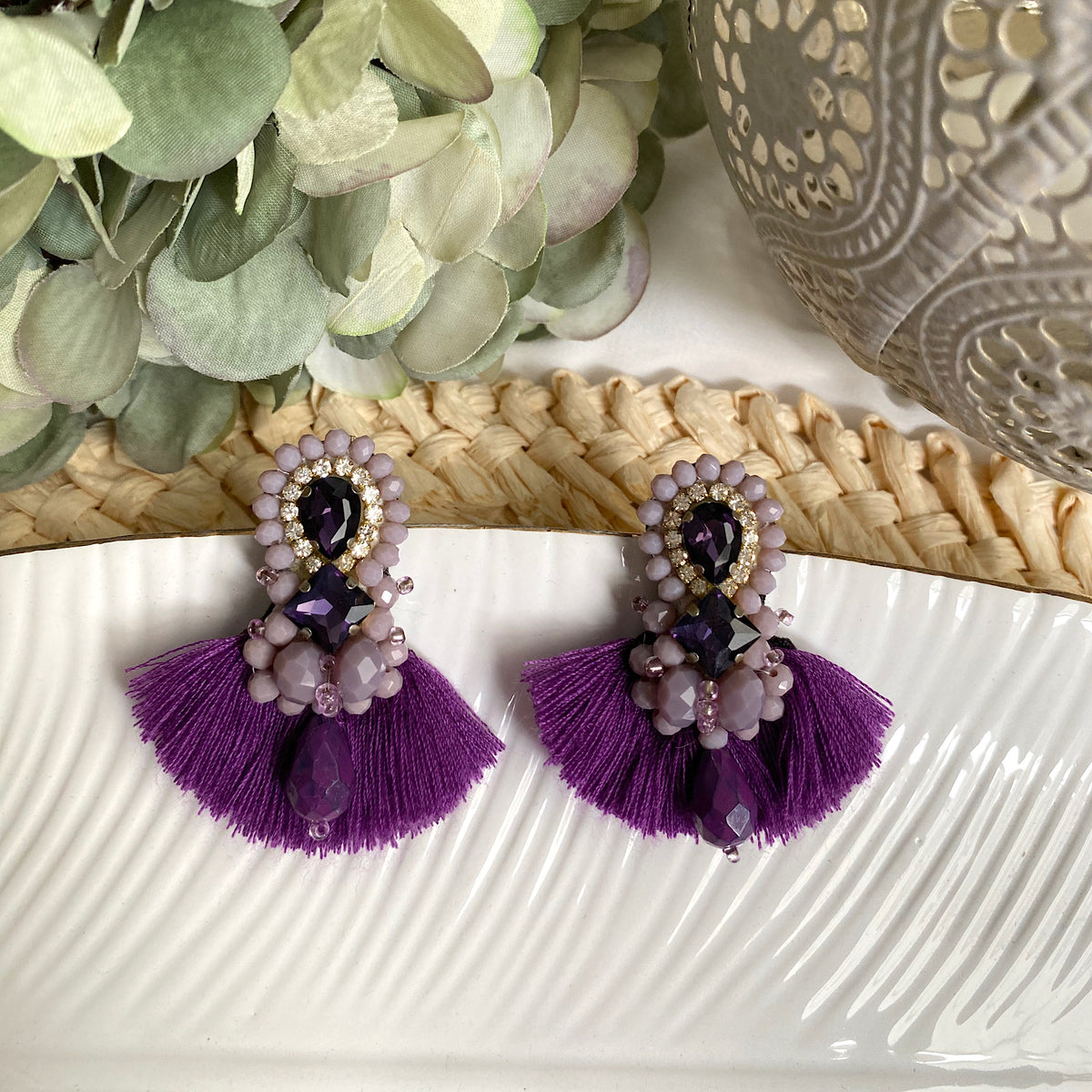 Aretes Gigi morado lila