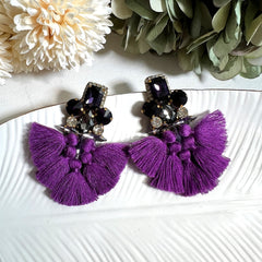 Aretes Janice morado