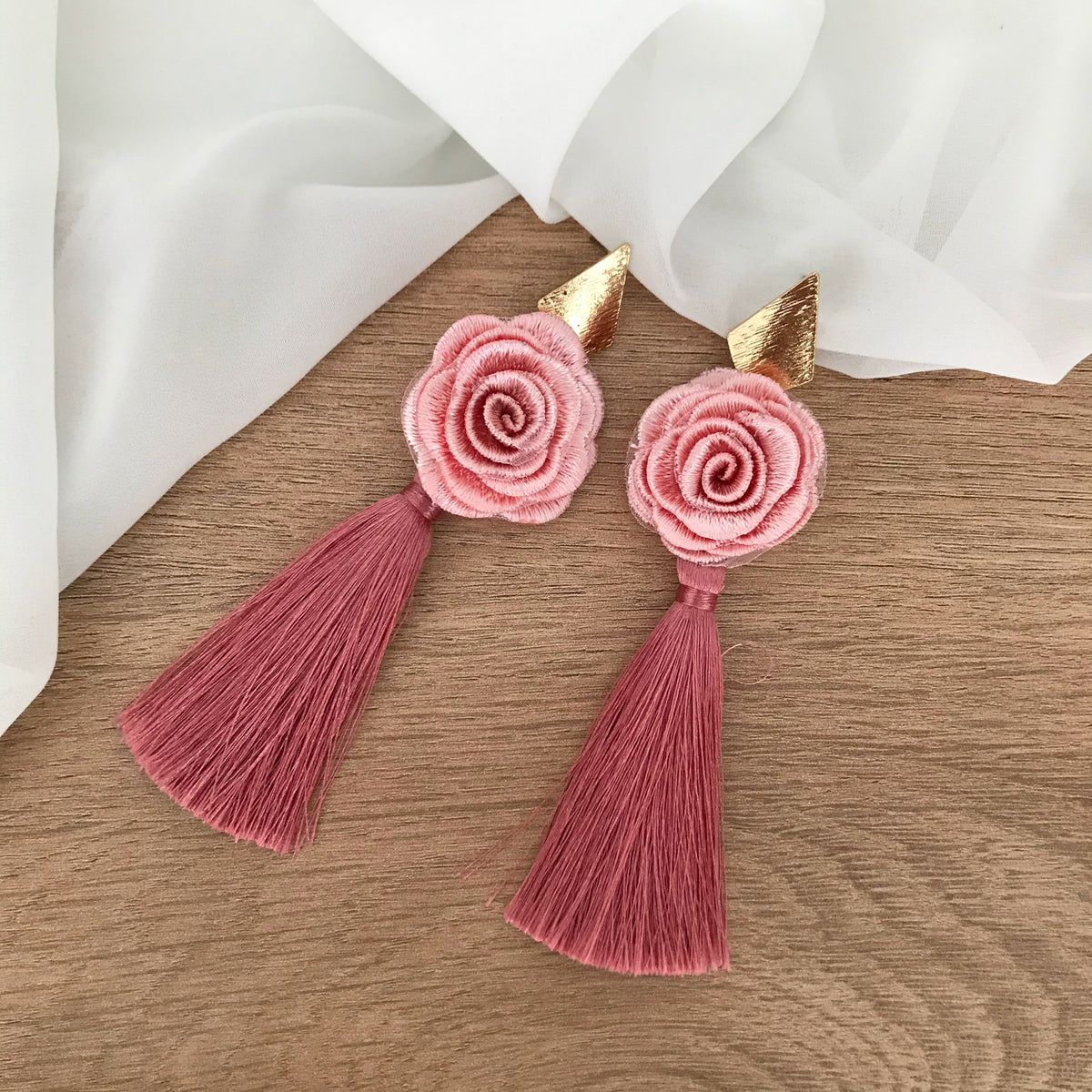 Aretes Roses rosa