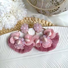 Aretes Christine palo rosa