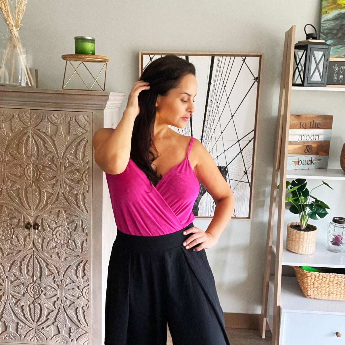 Body Almendra fucsia talla standard