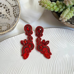 Aretes Pia rojo
