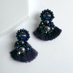 Aretes Odara,   azul oscuro