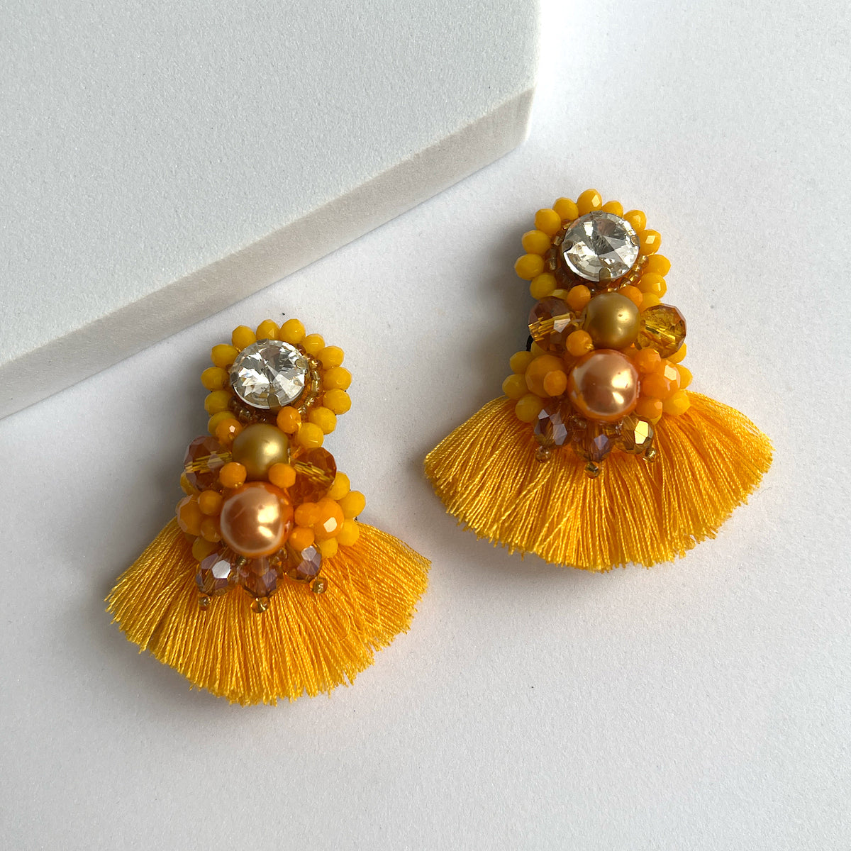 Aretes Odara amarillo mostaza