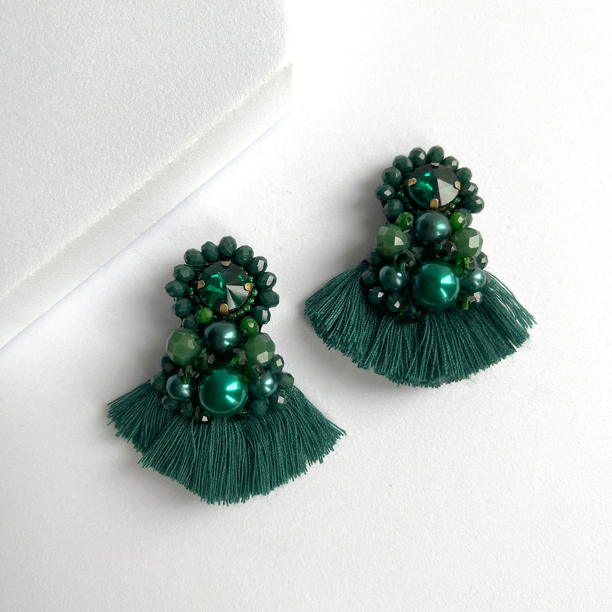 Aretes Odara,  verde ocuro