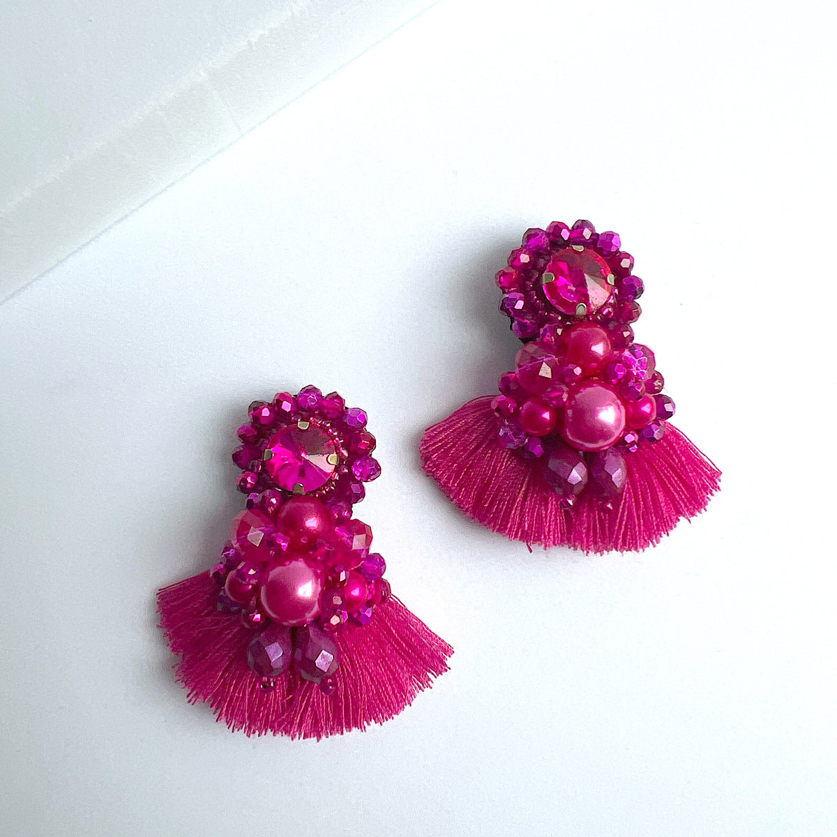 Aretes Odara fucsia