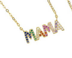 COLLAR MAMÁ PLATA 925 BAÑO EN ORO